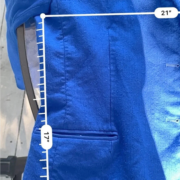 Pendleton Vintage Royal Blue Wool Blazer Large 16 - Picture 11 of 12